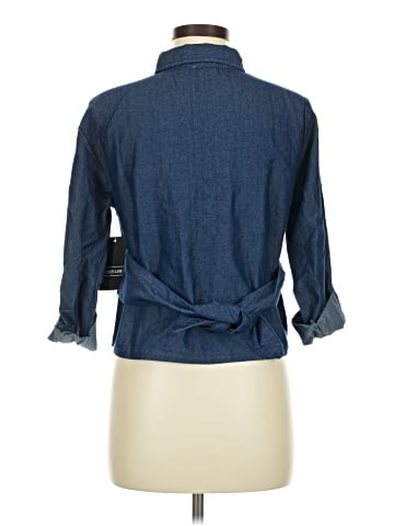 Audrey Lane 3/4 Sleeve Button-Down Shirt (view 2)