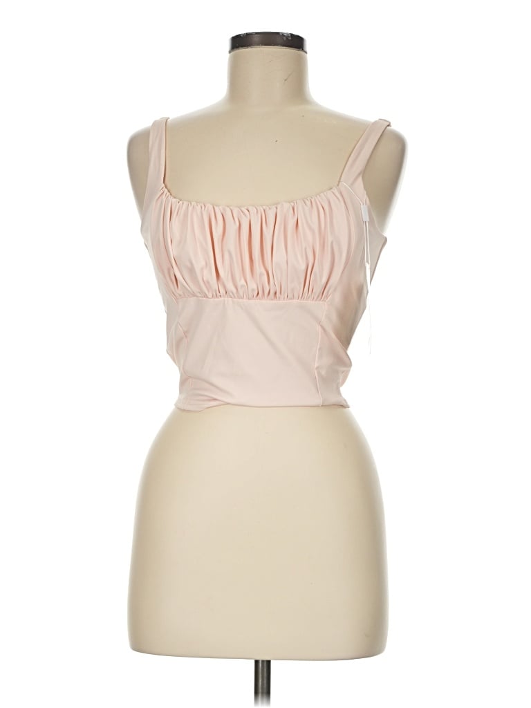 Pre-owned Unbranded Sleeveless Blouse In Orange