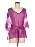 Aryn K. 100% Silk Purple Kimono Size M - photo 1
