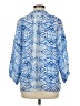 Jade 100% Viscose Blue 3/4 Sleeve Blouse Size M - photo 2