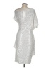 Grace Karin Metallic Solid Silver Cocktail Dress Size M - photo 2