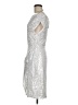 Grace Karin Metallic Solid Silver Cocktail Dress Size M - photo 5