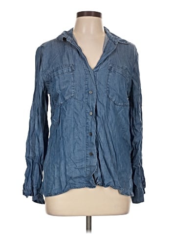 Just Living Long Sleeve Button-Down Shirt (view 1)
