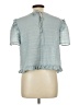 Very J 100% Polyester Blue Short Sleeve Top Size L - photo 2