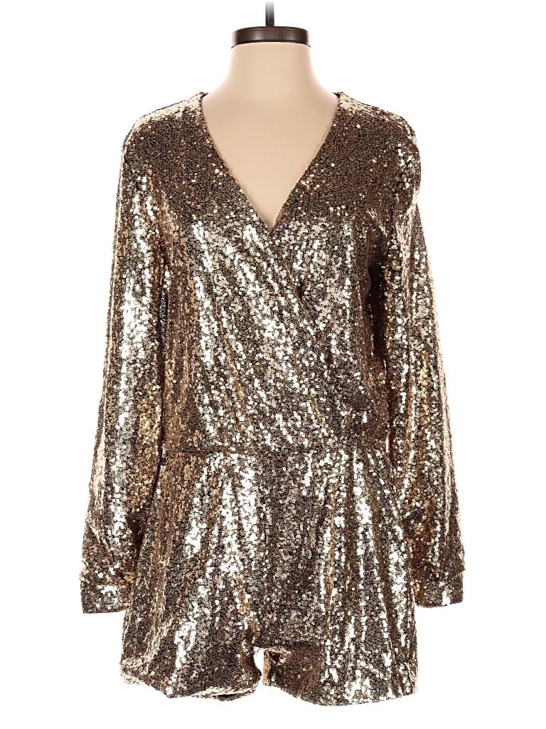 Pre-owned Unbranded Romper In Gold