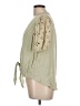 Blu Pepper 100% Rayon Green Short Sleeve Blouse Size L - photo 5