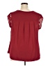 Daniel Rainn 100% Polyester Burgundy Short Sleeve Blouse Size 2X - photo 2