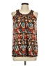 New Directions 100% Polyester Brown Red Sleeveless Blouse Size L - photo 1