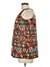New Directions 100% Polyester Brown Red Sleeveless Blouse Size L - photo 5