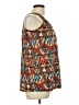 New Directions 100% Polyester Brown Red Sleeveless Blouse Size L - photo 4