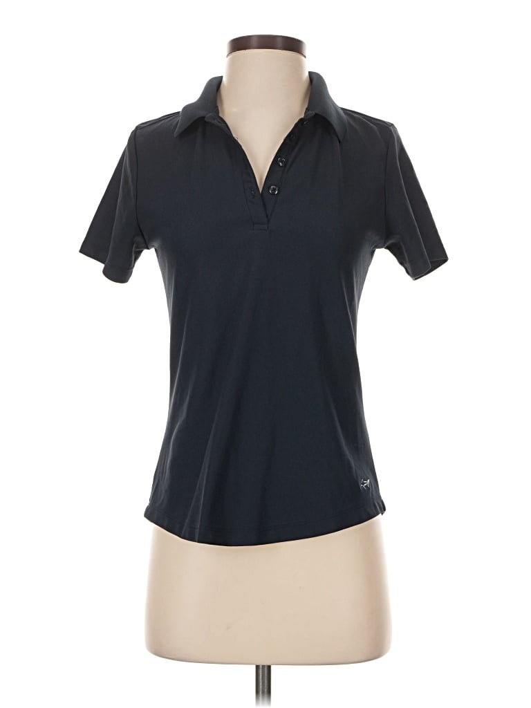 Pre-owned Greg Norman Short Sleeve Polo Shirt In Black