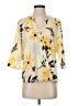 Cooper & Ella Floral Yellow 3/4 Sleeve Blouse Size Sm (1) - photo 1