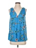 Cooper & Ella 100% Polyester Blue Sleeveless Blouse Size S - photo 1