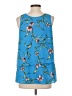 Cooper & Ella 100% Polyester Blue Sleeveless Blouse Size S - photo 2