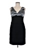 En Focus Studio Stripes Black Cocktail Dress Size 8 - photo 1
