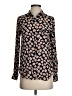 Ganni 100% Viscose Floral Black Long Sleeve Blouse Size EU 34 / US 4 - photo 1