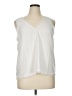 Halogen 100% Polyester White Sleeveless Blouse Size XL - photo 1