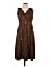 Talbots Animal Print Brown Casual Dress Size 14 - photo 1