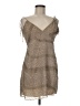 Saylor 100% Polyester Metallic Tan Cocktail Dress Size M - photo 1