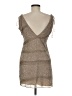 Saylor 100% Polyester Metallic Tan Cocktail Dress Size M - photo 2