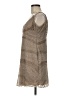 Saylor 100% Polyester Metallic Tan Cocktail Dress Size M - photo 5