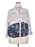 Cato 100% Rayon Print Silver 3/4 Sleeve Blouse Size 18 - 20 - photo 1