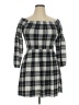 J for Justify Plaid Gray Black Casual Dress Size XL - photo 1