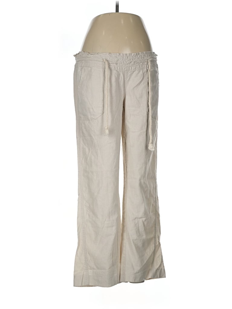 Pre-owned Roxy Linen Pants In Silver