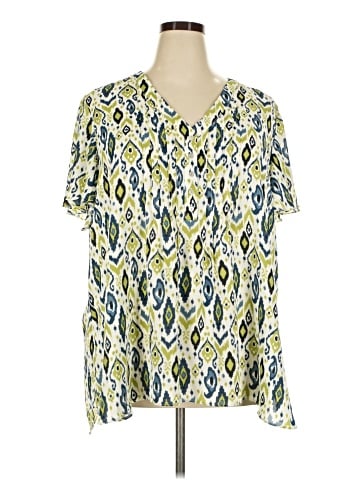 Rose + Olive Short Sleeve Blouse (view 1)