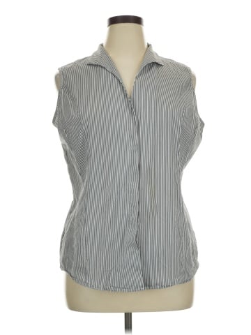 misook Sleeveless Button-Down Shirt (view 1)