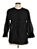 Express Black 3/4 Sleeve Button-Down Shirt Size M - photo 1