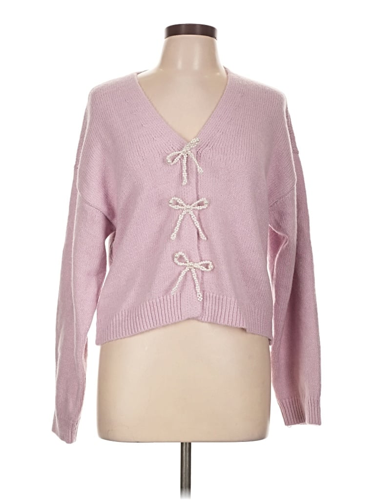 Pre-owned Design 365 Cardigan Sweater In Pink