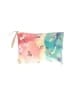 Target 100% Leather Floral Teal Pink Makeup Bag One size - photo 2