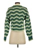 Hippie Rose Chevron-herringbone Green Pullover Sweater Size S - photo 2