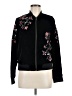 a.n.a. A New Approach 100% Polyester Floral Black Jacket Size M - photo 1