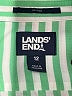 Lands' End 100% Cotton Stripes Green Long Sleeve Button-Down Shirt Size 12 - photo 7