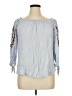 Democracy 100% Rayon Blue 3/4 Sleeve Blouse Size XL - photo 1