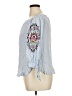 Democracy 100% Rayon Blue 3/4 Sleeve Blouse Size XL - photo 5