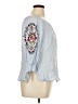 Democracy 100% Rayon Blue 3/4 Sleeve Blouse Size XL - photo 4