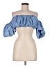 Missguided Blue Short Sleeve Blouse Size 6 - photo 1