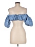 Missguided Blue Short Sleeve Blouse Size 6 - photo 2