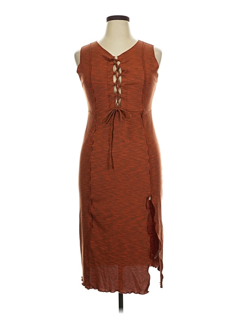 Pre-owned Wild Fable Casual Dress In Brown