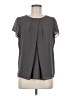 Naked Zebra 100% Polyester Gray Short Sleeve Blouse Size L - photo 1