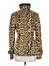 Carlisle 100% Silk Animal Print Gold Jacket Size 4 - photo 1