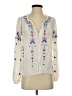 Parker 100% Rayon Ivory Long Sleeve Blouse Size XS - photo 1