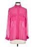 Bisou Bisou 100% Polyester Pink Long Sleeve Blouse Size S - photo 1