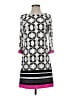 Eliza J Graphic Gray Casual Dress Size 4 (petite) - photo 1