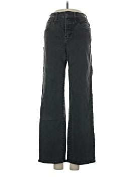 Madewell The Petite Perfect Vintage Wide-Leg Jean in Black Rinse Wash (view 1)