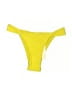 Malai Solid Yellow Swimsuit Bottoms Size S - photo 1