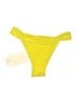 Malai Solid Yellow Swimsuit Bottoms Size S - photo 2